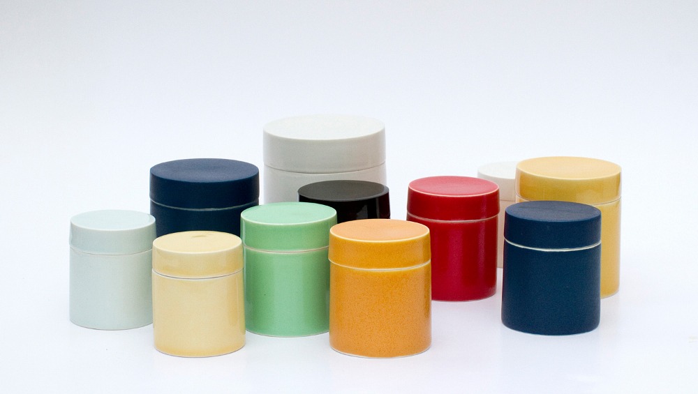 Porcelænskrukker - dansk fremstillet på eget værksted - eget design - flere størrelser og farver -bruggaver